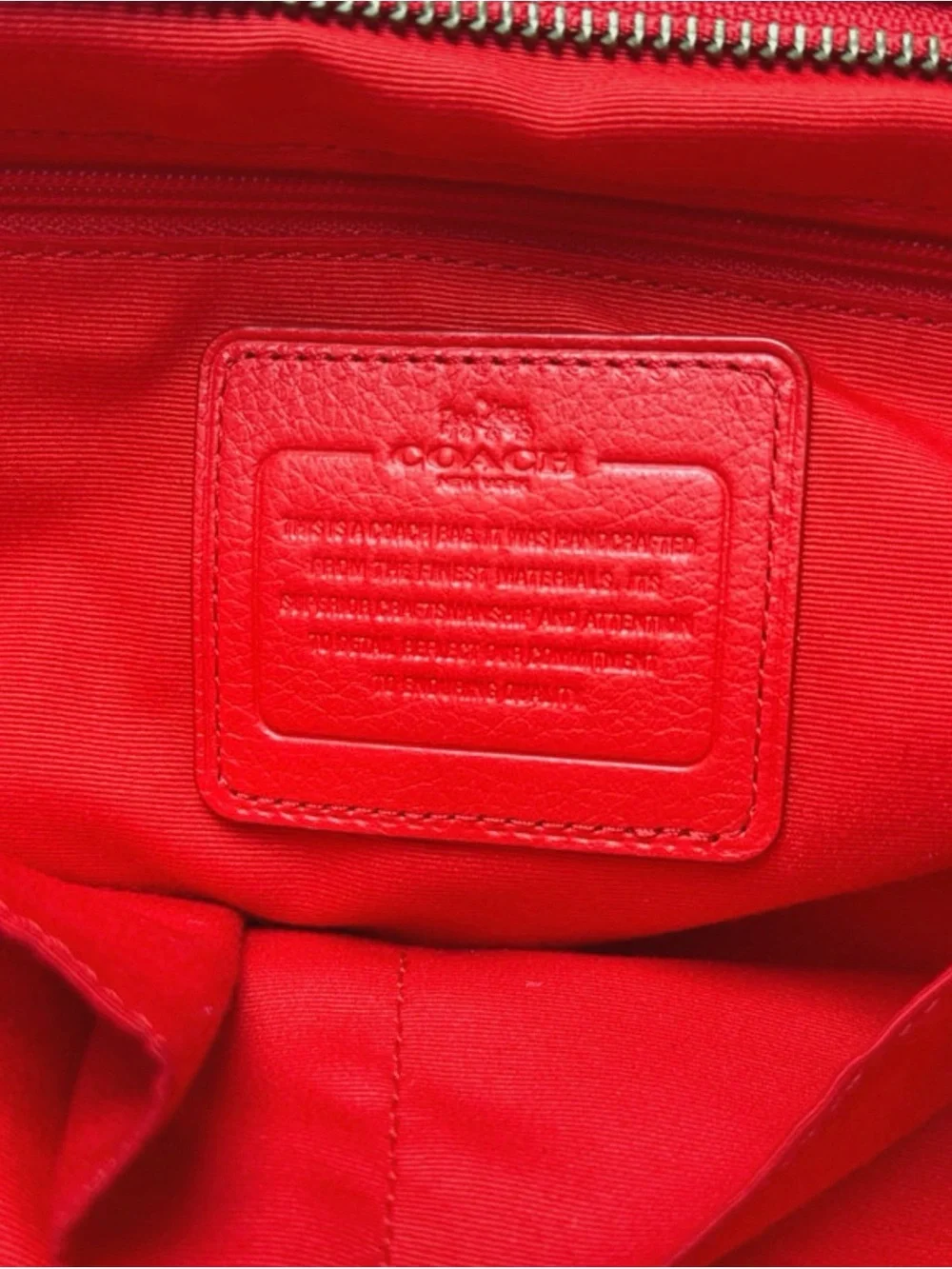 Coach Red Leather Tote Bag – Excellent Pre-Loved Condition